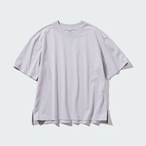 UNIQLO AIRism Cotton T-Shirt in Light Gray